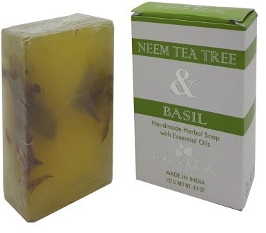 Indian Khadi / Антисептическое мыло с базиликом, чайным деревом и нимом, 125 г
