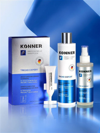 Konner / Маска для роста волос с термоэффектом, концентрированная, с пантенолом, кофеином и жожоба, 10х10 мл