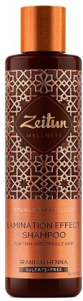 Zeitun / Шампунь для волос с эффектом ламинирования «Ритуал совершенства» с иранской хной, 250 мл
