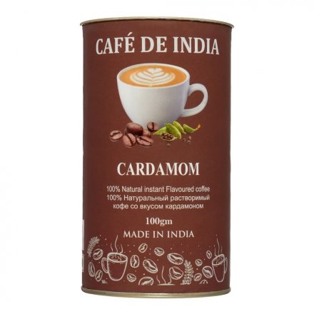 Bharat Bazaar / Кофе натуральный со вкусом Кардамона (Natural Instant Flavoured coffee Cardamom), 100 г