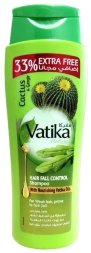 Dabur Vatika / Шампунь Контроль выпадения волос (кактус, гаргир и чеснок), 400 мл + 132 мл в подарок