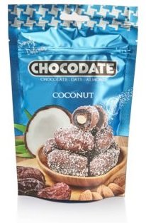 Sultan / Финиковые конфеты Chocodate Coco Эксклюзив: молочный шоколад, кокос, миндаль, финики 100 г