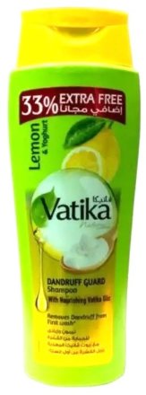 Dabur Vatika / Шампунь Против перхоти Dandruff Guard (лимон, йогурт, масло чайного дерева), 400 мл + 132 мл в подарок