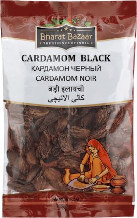 Bharat Bazaar / Кардамон Черный, семена (Cardamom Black), 50 г