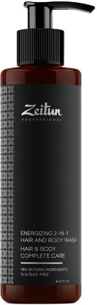 Zeitun / Гель тела и для волос профессиональный «Zeitun Professional» 2в1, свежесть и увлажнение на каждый день, 250 мл