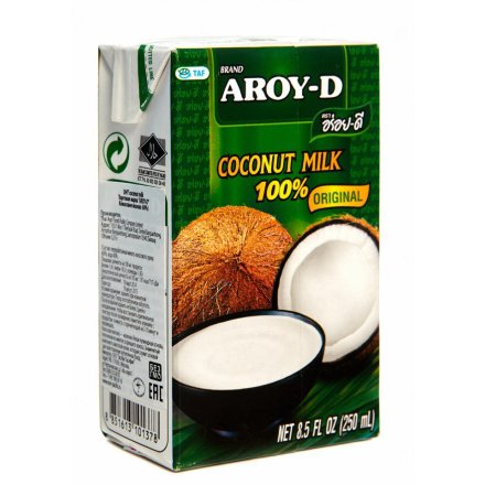Aroy-D / Кокосовое молоко (жирность 17-19%), упаковка Tetra Pak, 250 мл