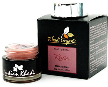 Khadi Organic / Укрепляющий бальзам для губ с лепестками роз, 10 г