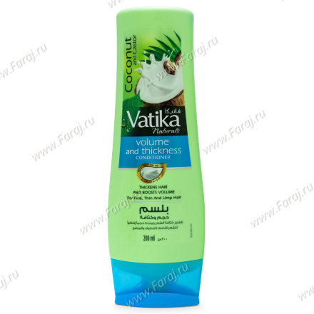 Dabur Vatika / Кондиционер для волос &quot;Для придания объема&quot; (кокос, касторовое масло и хна) 200 мл