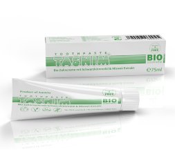 Зубная паста BIO Zahncreme TASNIM с экстрактом мисвака и маслом черного тмина из Австрии, 75 мл