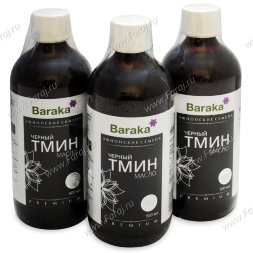 Baraka / [Комплект из 3 шт.] Масло черного тмина Эфиопские семена (первый холодный отжим) 3 шт по 500 мл