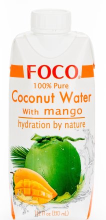 Кокосовая вода с соком манго &quot;FOCO&quot;, 330 мл., упаковка Tetra Pak