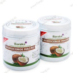 Baraka / [Комплект из 2 шт.] Кокосовое масло нерафинированное (пластиковая банка) 2 шт по 250 мл