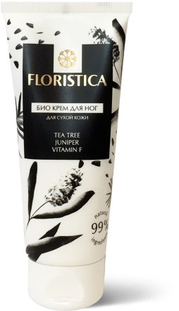 Floristica / Био-крем для ног DETOX для сухой кожи с чайным деревом, можжевельником и витамином F, 60 мл