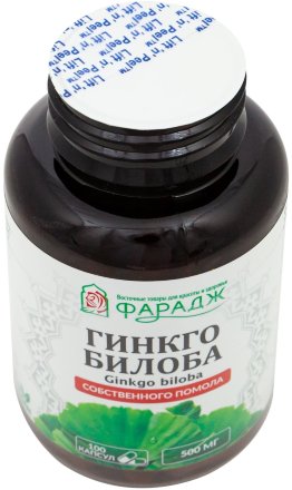 Фарадж / Гинкго билоба молотые листья в капсулах, 100 шт по 500 мг