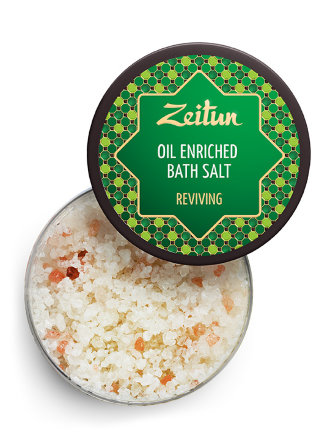 Тонизирующая соль для ванн &quot;Zeitun&quot;, с маслами бергамота, мандарина, мяты, 250 мл.