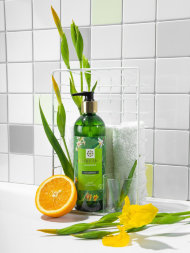 Floristica / Шампунь натуральный MAJORCA глубокое увлажнение для всех типов волос с алоэ и апельсином, 345 мл