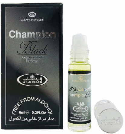 Al Rehab / Арабские масляные духи CHAMPION BLACK (Чемпион Блэк), 6 мл