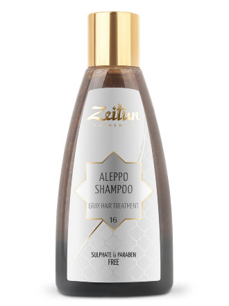 Алеппский шампунь для волос &quot;Zeitun&quot; №16, для предотвращения преждевременной седины, 150 мл.