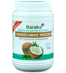 Baraka / Кокосовое масло рафинированное для готовки 1000 мл