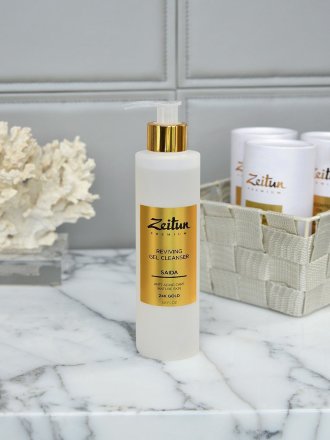 Zeitun / Возрождающий гель для умывания SAIDA для зрелой кожи с 24K золотом 200 мл
